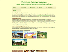 Tablet Screenshot of dreamgreenhomes.com